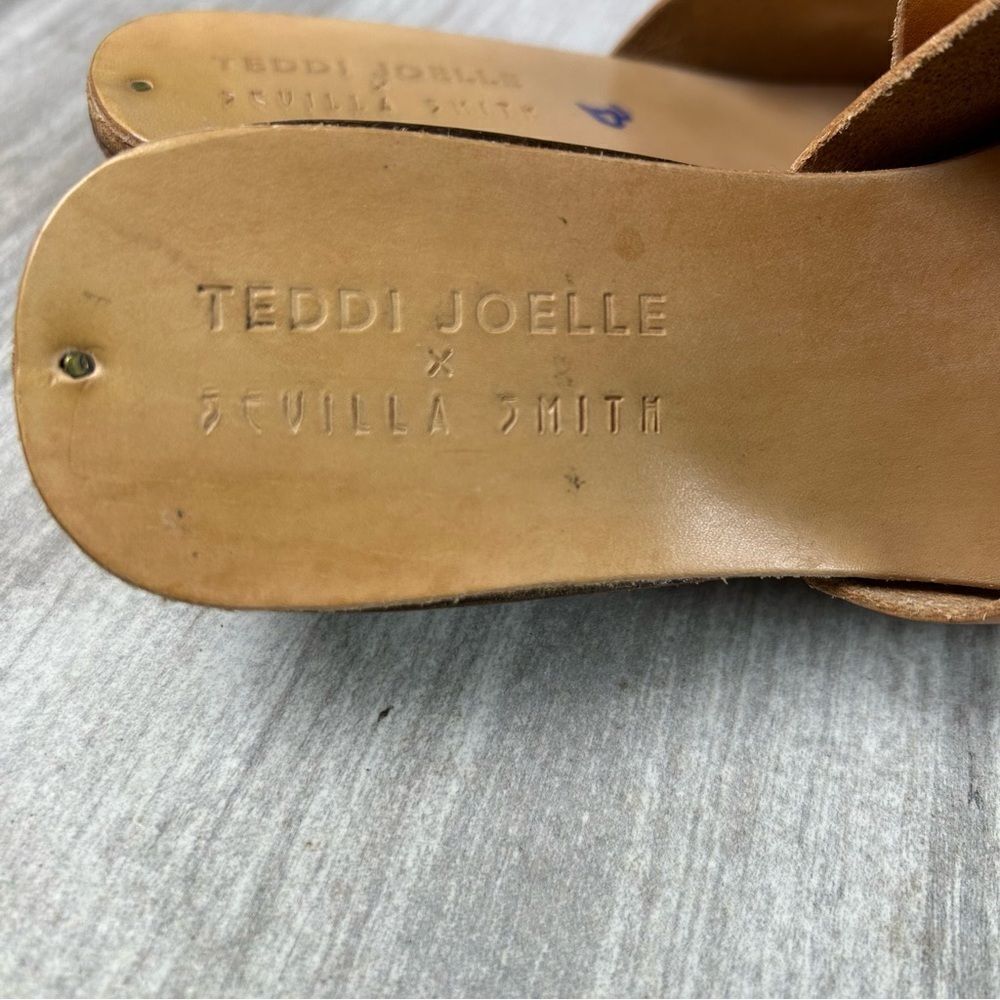 Sevilla Smith x Teddi Joelle Slip On Leather Handcrafted Mule Womens Size 5.5 35 - Picture 10 of 10